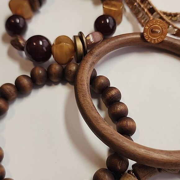 Wooden and Beaded Bracelet Set - Picture 3 of 4